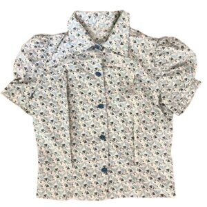 Vintage Style Art Deco Print Blouse